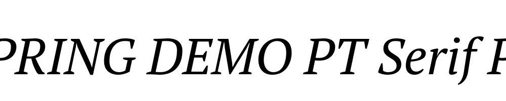  DEMO PT Serif Pro Italic