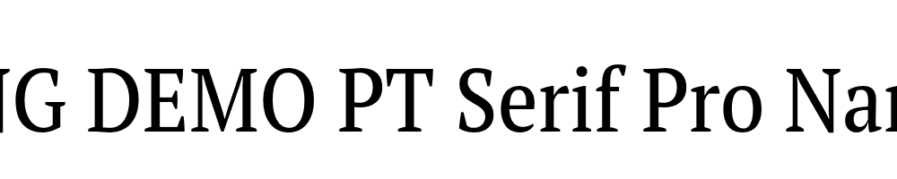  DEMO PT Serif Pro Narrow Regular