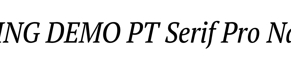  DEMO PT Serif Pro Narrow Italic