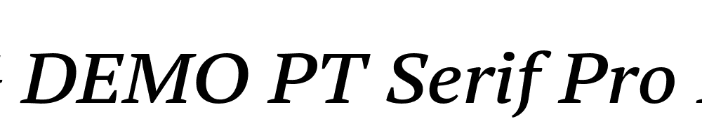  DEMO PT Serif Pro Ext Demi Italic