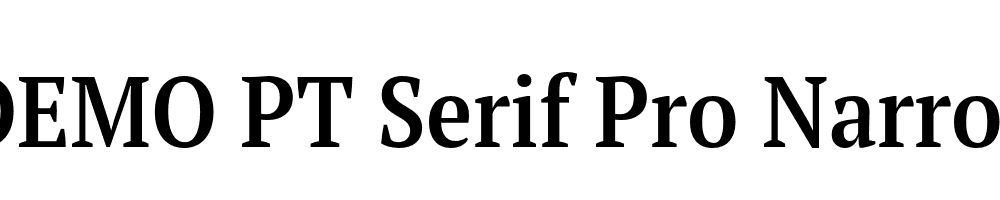  DEMO PT Serif Pro Narrow Demi Regular