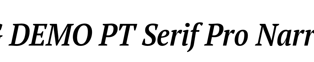  DEMO PT Serif Pro Narrow Demi Italic