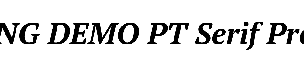  DEMO PT Serif Pro Bold Italic