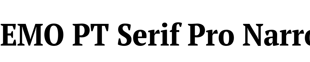  DEMO PT Serif Pro Narrow Bold Regular