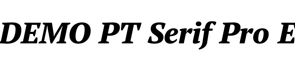  DEMO PT Serif Pro Extra Bold Italic