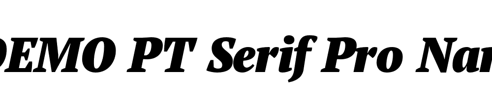  DEMO PT Serif Pro Narrow Black Italic