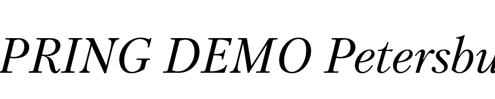  DEMO Petersburg Italic