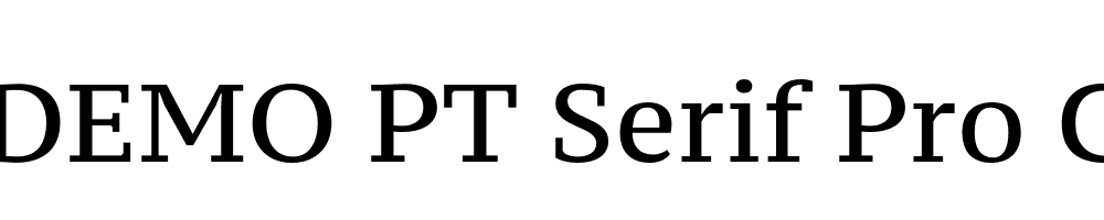  DEMO PT Serif Pro Caption Regular