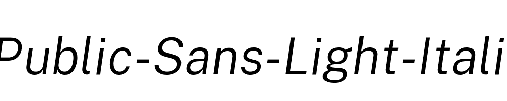 Public-Sans-Light-Italic