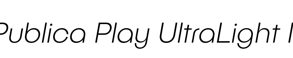  DEMO Publica Play UltraLight Italic Regular