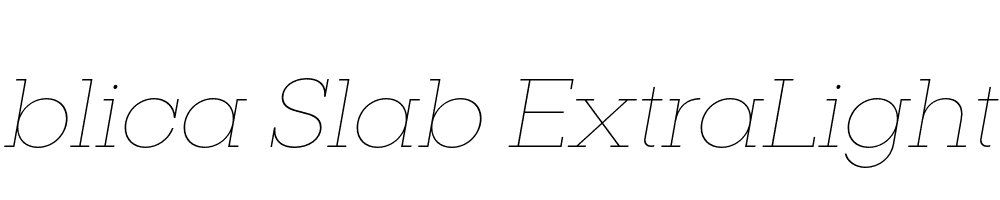  DEMO Publica Slab ExtraLight Italic Regular