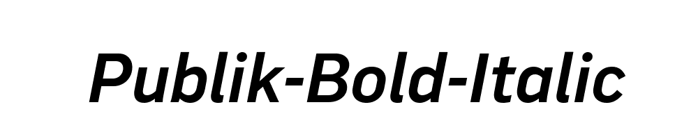 Publik-Bold-Italic