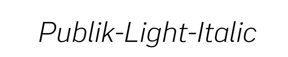 Publik-Light-Italic