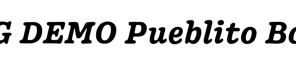  DEMO Pueblito Bold Italic Bold