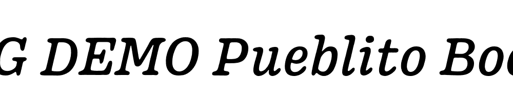  DEMO Pueblito Book Italic Book