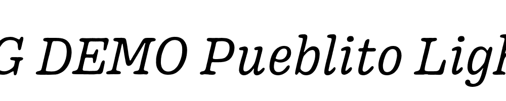  DEMO Pueblito Light Italic Light