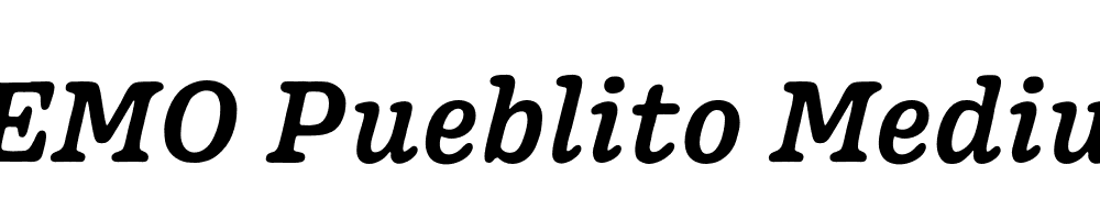  DEMO Pueblito Medium Italic Medium