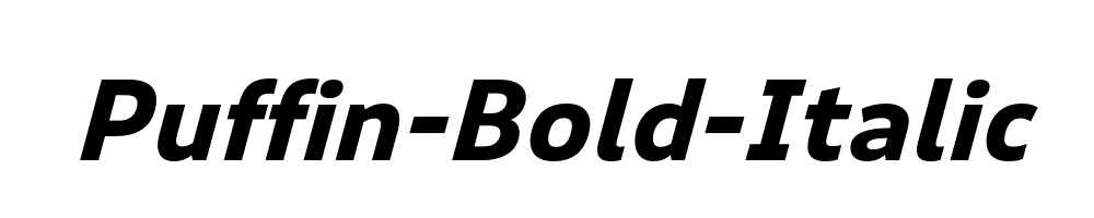 Puffin-Bold-Italic