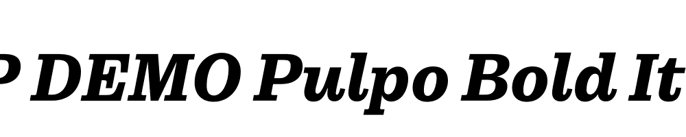 FSP DEMO Pulpo Bold Italic