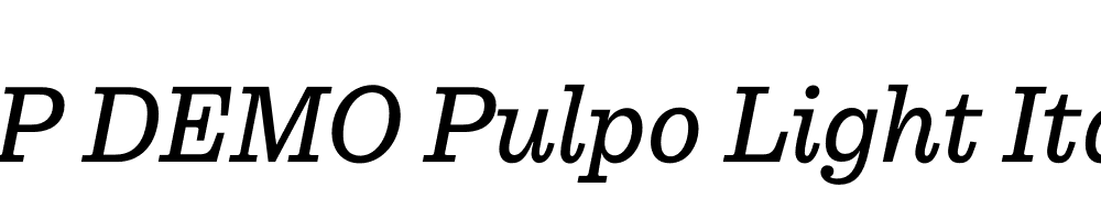 FSP DEMO Pulpo Light Italic