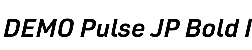 FSP DEMO Pulse JP Bold Italic