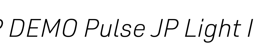 FSP DEMO Pulse JP Light Italic