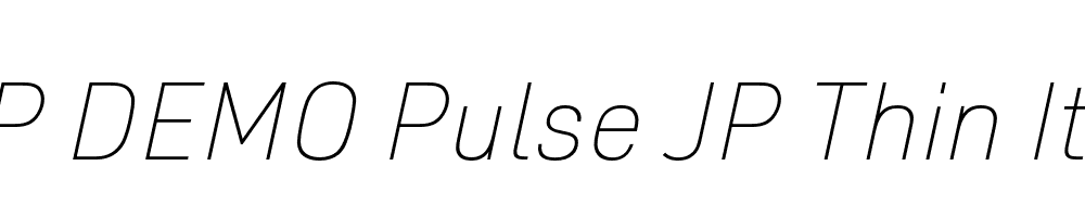 FSP DEMO Pulse JP Thin Italic