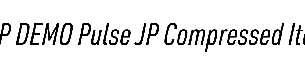 FSP DEMO Pulse JP Compressed Italic