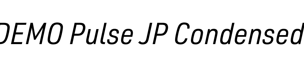 FSP DEMO Pulse JP Condensed Italic