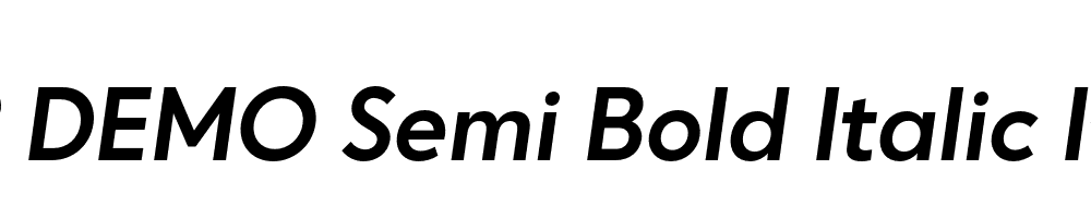 FSP DEMO Semi Bold Italic Italic