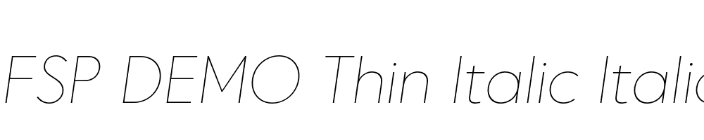 FSP DEMO Thin Italic Italic