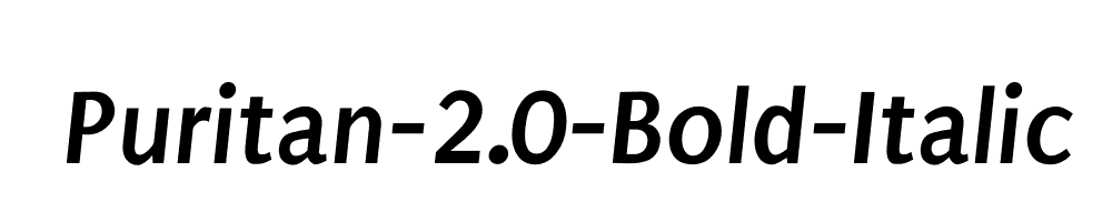 Puritan-2.0-Bold-Italic