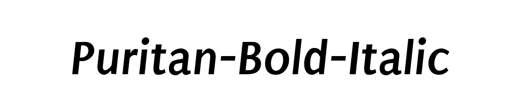 Puritan-Bold-Italic