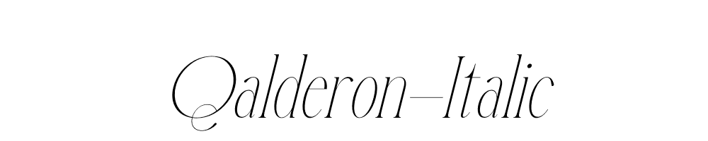 Qalderon-Italic