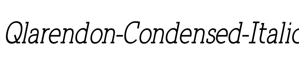 Qlarendon-Condensed-Italic