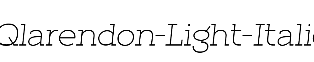 Qlarendon-Light-Italic