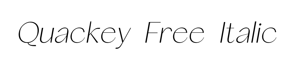 Quackey-Free-Italic