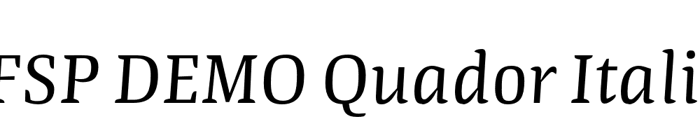 FSP DEMO Quador Italic