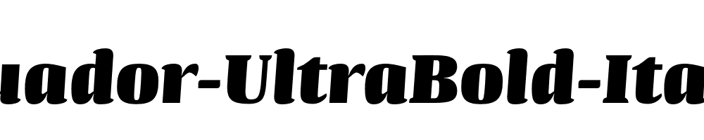 Quador-UltraBold-Italic