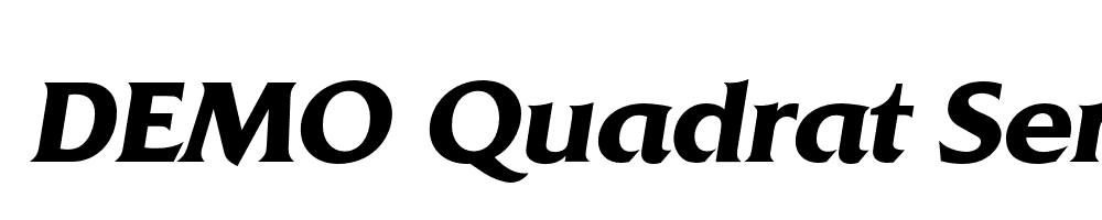  DEMO Quadrat Serial Bold Italic