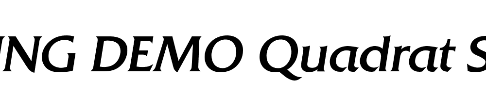  DEMO Quadrat Serial Italic