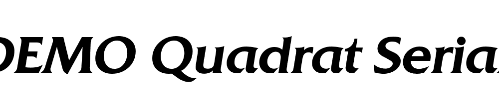  DEMO Quadrat Serial Medium Italic