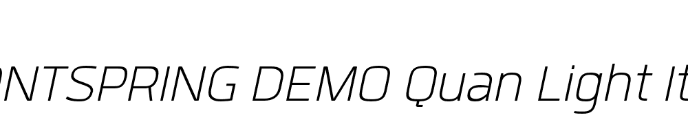  DEMO Quan Light Italic