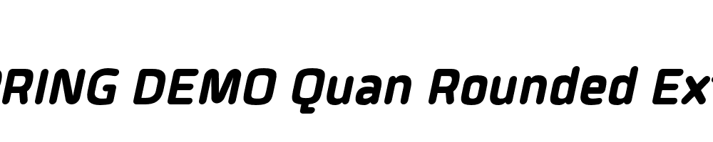  DEMO Quan Rounded ExtBd Italic