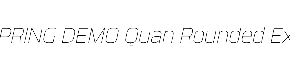  DEMO Quan Rounded ExtLt Italic