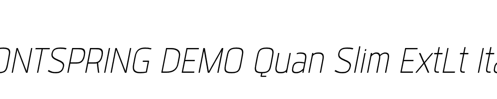  DEMO Quan Slim ExtLt Italic