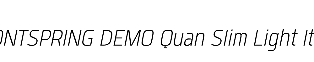  DEMO Quan Slim Light Italic