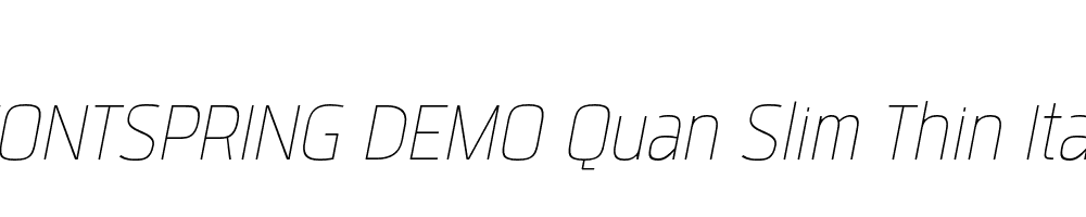  DEMO Quan Slim Thin Italic