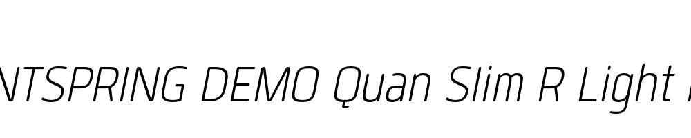  DEMO Quan Slim R Light Italic