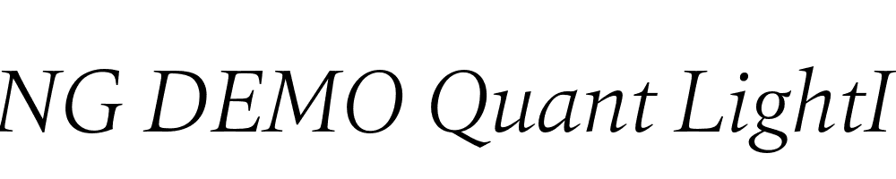  DEMO Quant LightItalic Regular